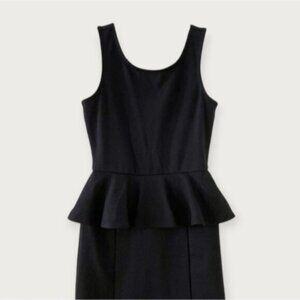 AEO Elegant Black Peplum Dress